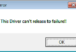 The driver can’t release to failure