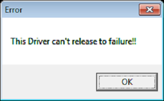 The driver can’t release to failure