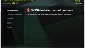NVIDIA Installer Cannot Continue