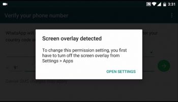 Screen overlay detected