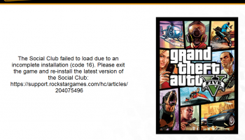 Код 16 при запуске GTA 5