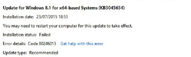 80246013 ошибка обновления windows 2012