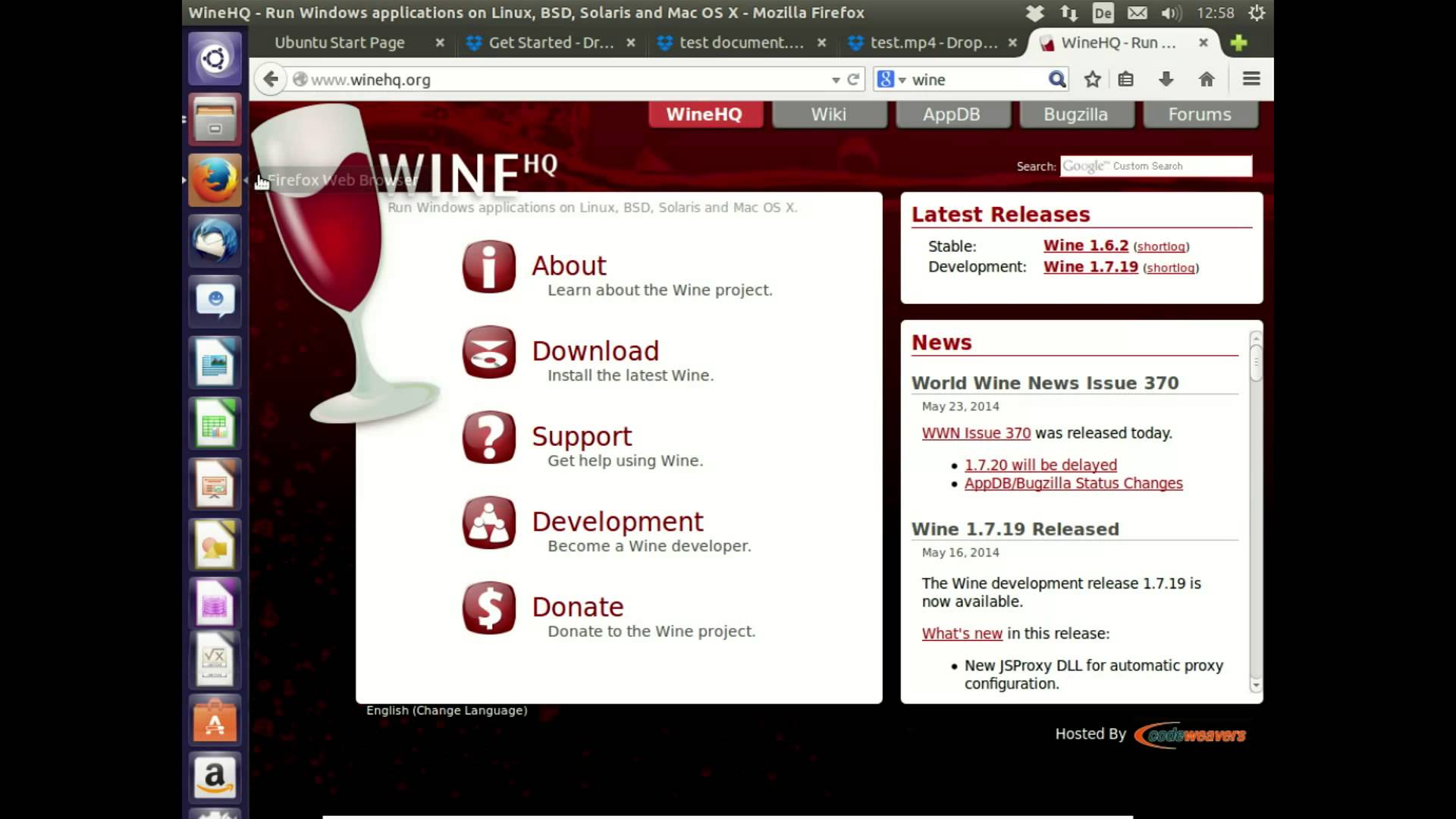 Installieren Sie ein Büro mit Wein Ubuntu