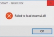 Failed to load steamui.dll