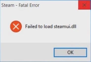 Failed to load steamui.dll