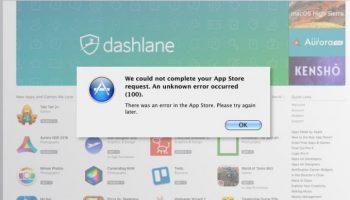 Произошла неизвестная ошибка (100)