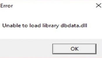 Unable to load library dbdata.dll