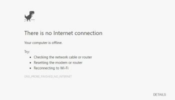 DNS probe finished no Internet