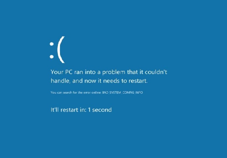 Bad system config info windows 7 как исправить