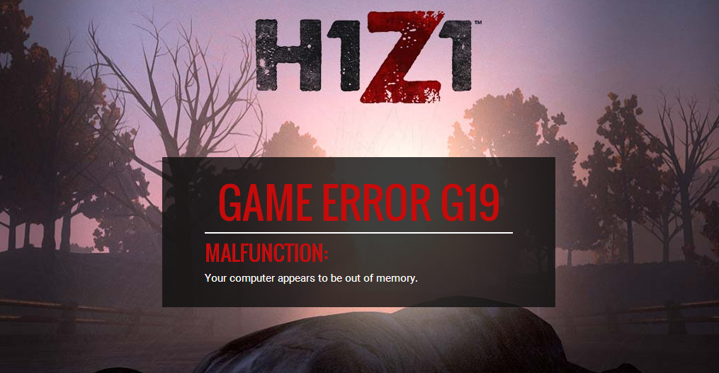 H1z1 Error. Kill error
