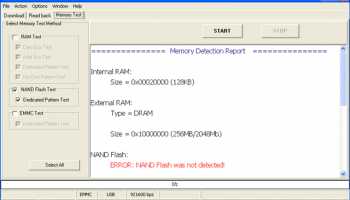 NAND Flash was not detected