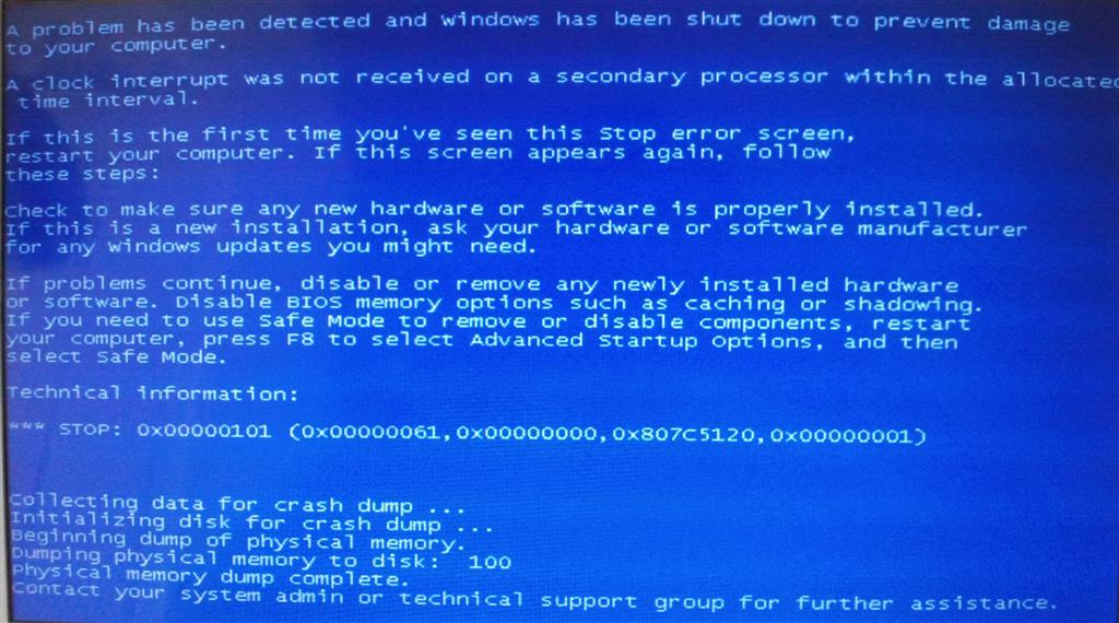 Ошибка 0x0000001E в Windows 7