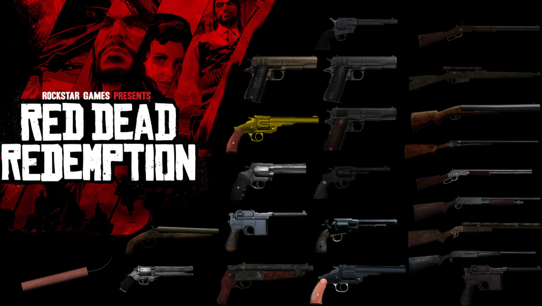 Пистолеты в рдр 2. Red Dead Redemption 2 оружие. Red Dead Redemption 2 моды на оружие. Red Dead Redemption оружие. Red Dead Redemption 2 Weapons.