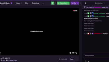 Ошибка 2000 Network Error на Twitch