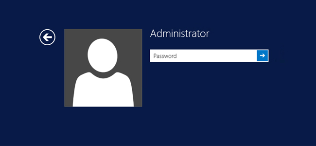 Administrator password when logging into Windows 10
