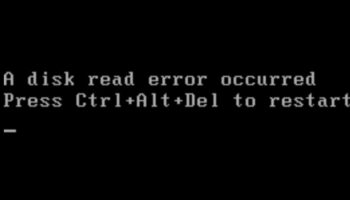 A disk read error occurred