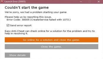 Easyanticheat Createservice Failed 1072