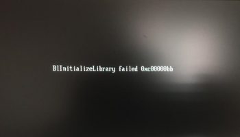 BlinitializeLibrary failed 0xc00000bb