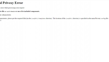 500 Internal Privoxy Error