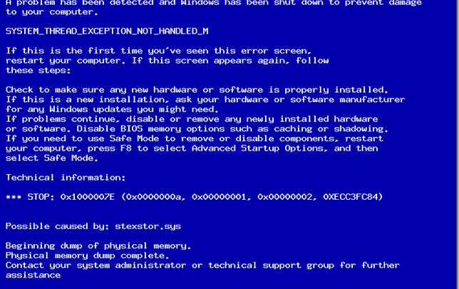 Синий экран смерти что делать windows 7 коды ошибок 0x0000007e
