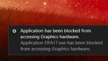 Приложению заблокирован доступ к графическому оборудованию