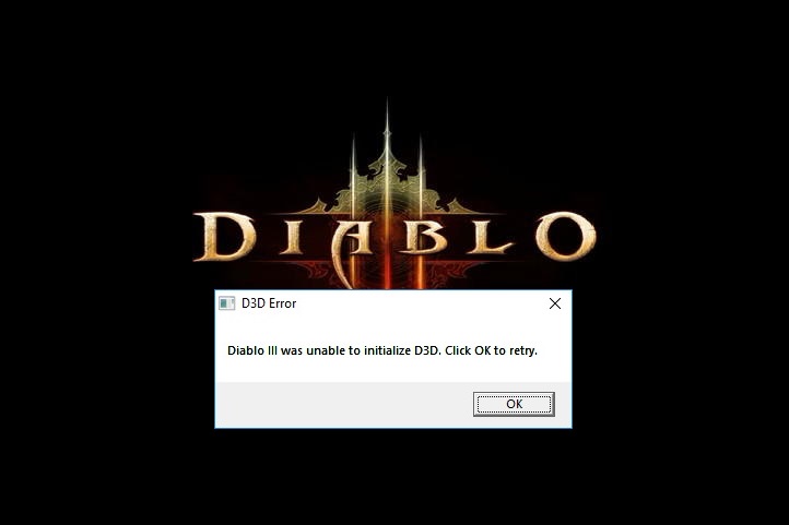 Diablo 3 d3d ошибка windows 10