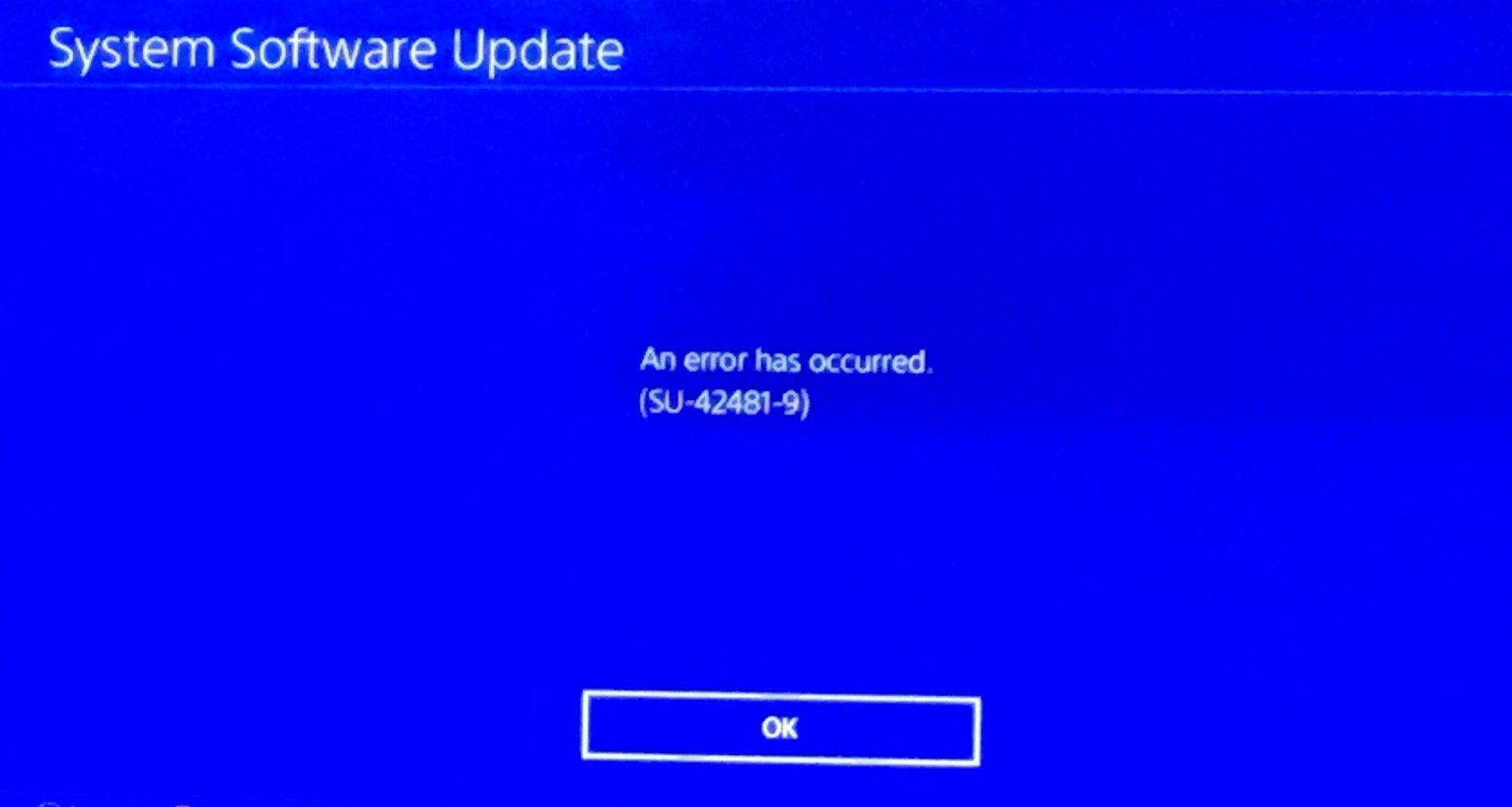 Ps4 ошибка su 30709 9