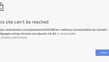 ERR ADDRESS UNREACHABLE