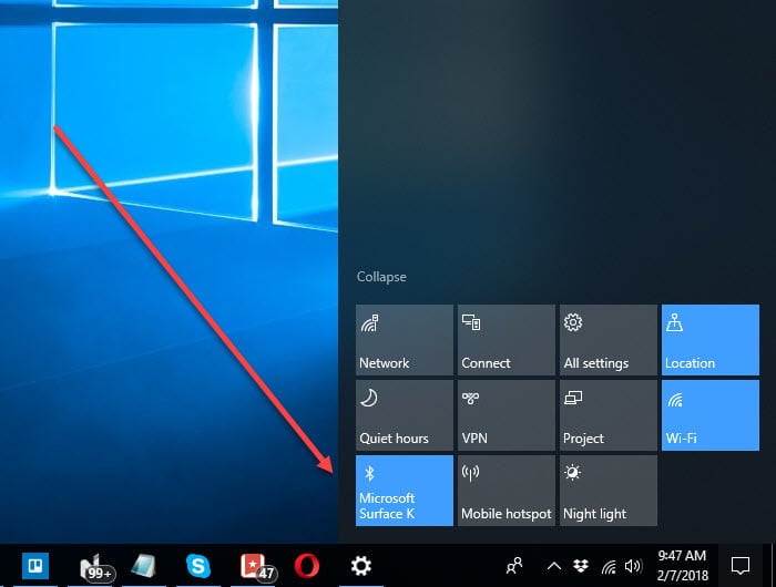Windows Bluetooth icon