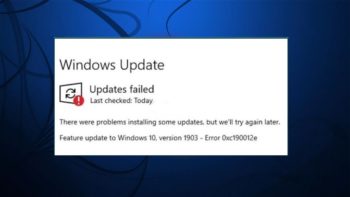 Как исправить ошибку обновления Windows 0xc190012e?