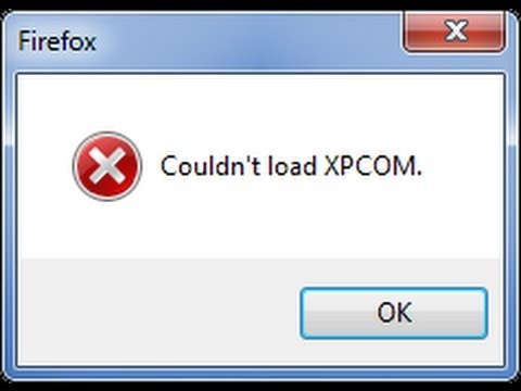 Couldn't load XPCOM
