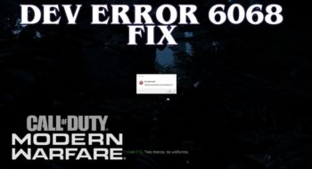 ошибка 6068 в Call of Duty: Modern Warfare