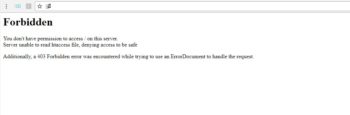 Forbidden – You don’t have permission to access / on this server