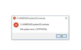 ошибка файловой системы 1073740791