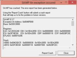 ошибка 0x0040fb80 в SA-MP