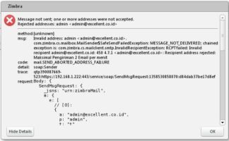 Recipient Address Rejected