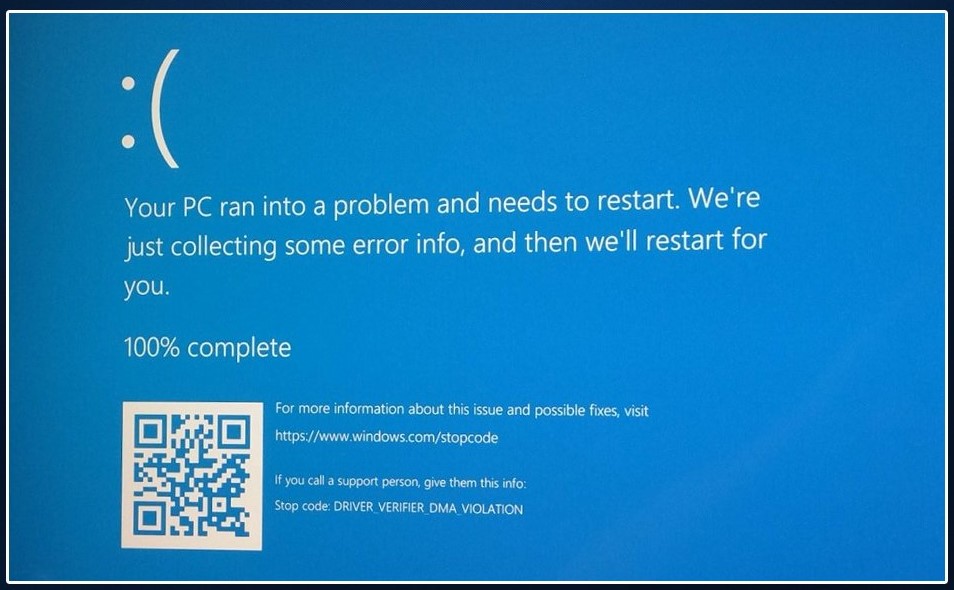 Как исправить код ошибки 0x000000E6 в Windows: синий экран DRIVERVERIFIERDMAVIOLATION