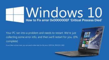 0x000000EF в Windows