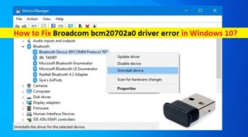 ошибка BCM20702A0