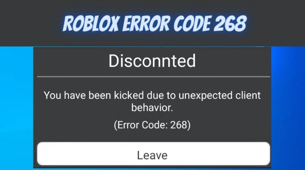 Unexpected error roblox. Ошибка 268 в РОБЛОКС.