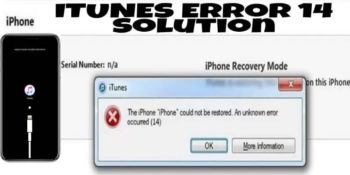 ошибка 14 на iPhone