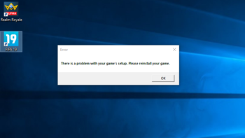 There is a problem with your game's setup