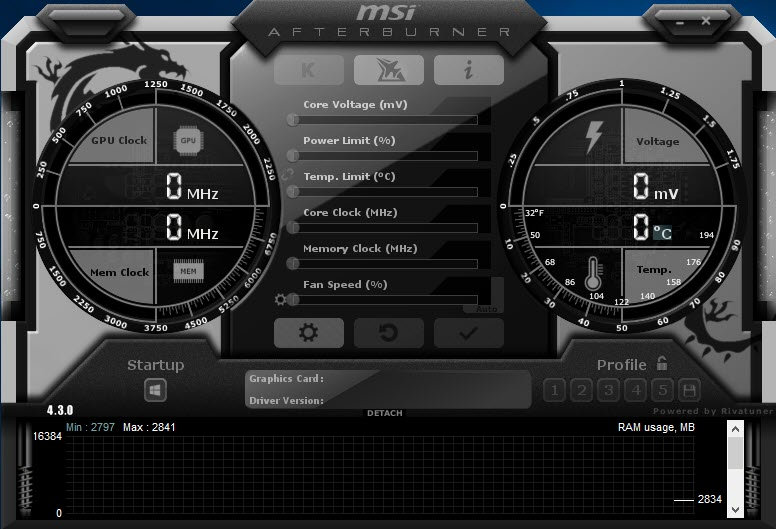 MSI Afterburner не видит видеокарту
