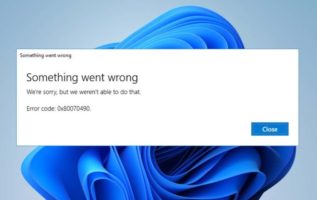 ошибка 0x80070490 при добавлении почты