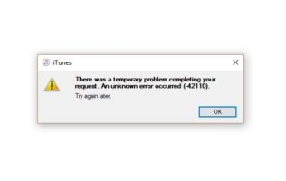 Ошибка 42110 в iTunes