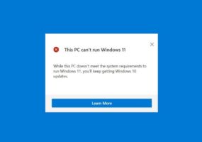 Компьютер не соответствует минимальным требованиям Windows 11