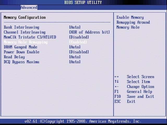 Configuring memory