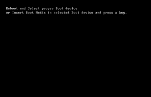 Reboot and Select proper Boot device