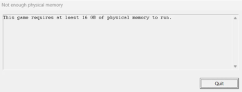 This game requires at least 16 gb