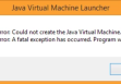Could not create the Java Virtual Machine